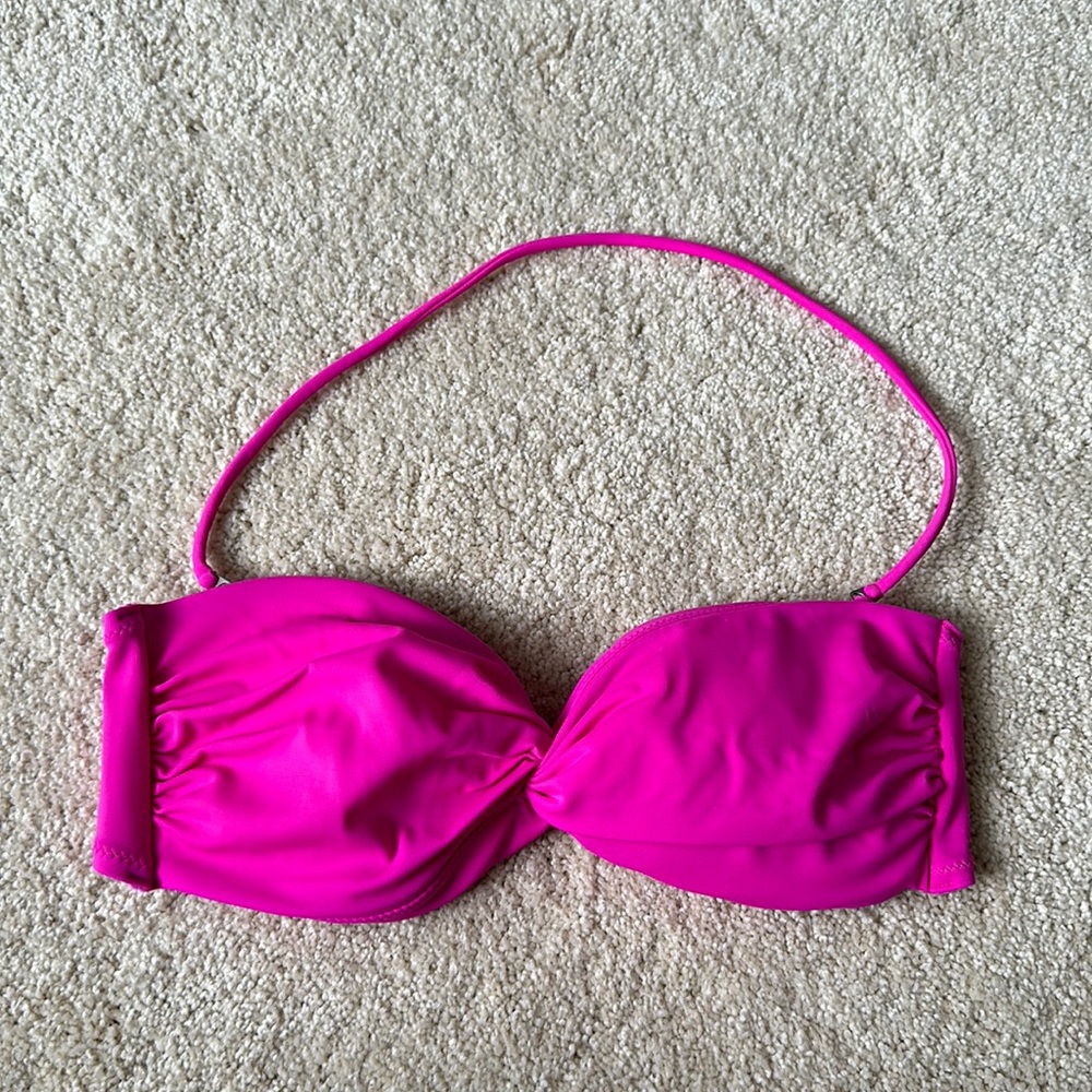 Victoria’s Secret Hot Pink/ Fuchsia Twist front Swim Top